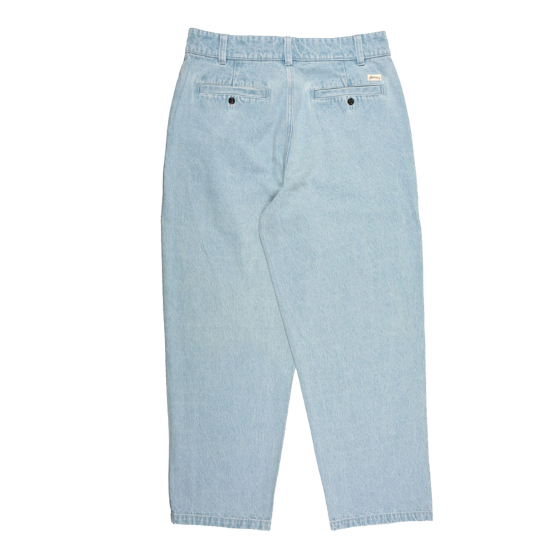 Theories BELVEDERE PLEATED DENIM TROUSERS Lightwash Blue back