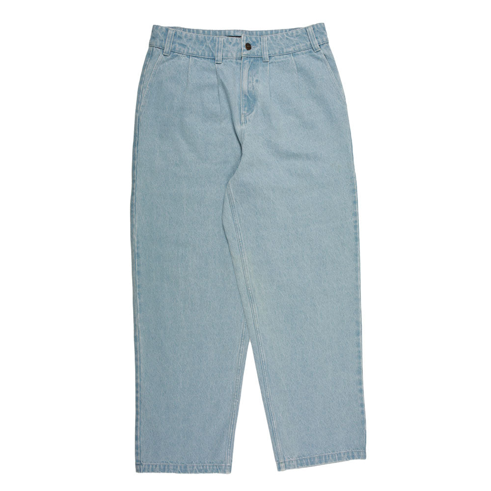 Theories BELVEDERE PLEATED DENIM TROUSERS Lightwash Blue FRONT