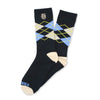 Theories Argyle Sock Black & Lavender