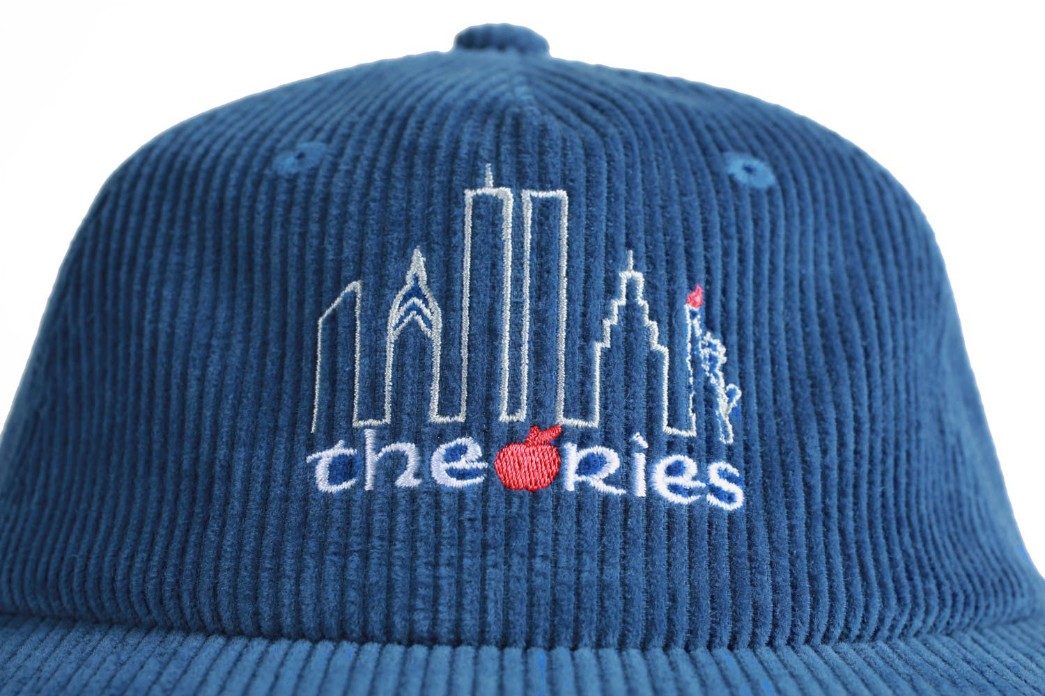 Theories Big Apple Corduroy Strapback Hat Royal Blue