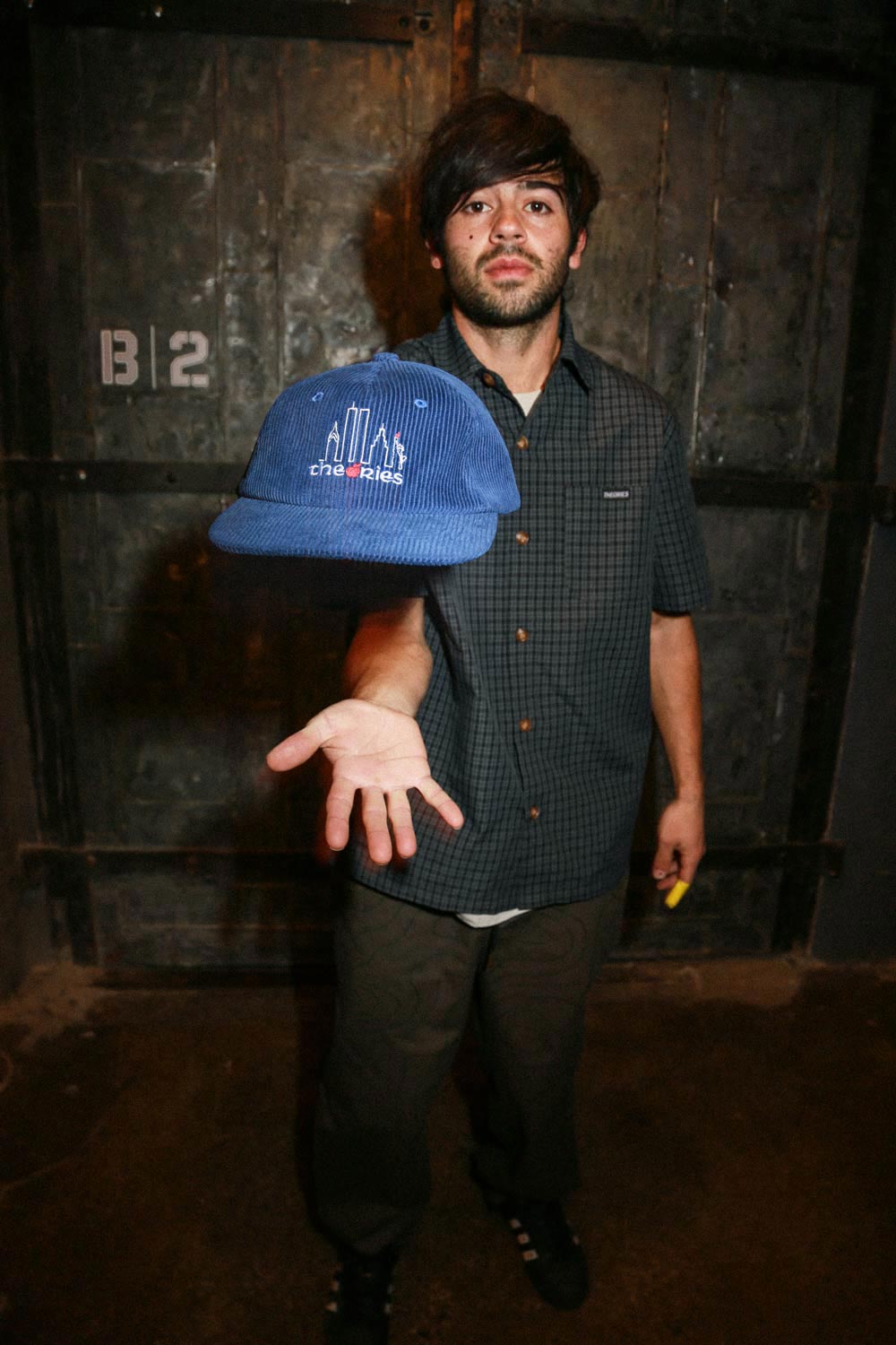 Theories Big Apple Corduroy Strapback Hat Royal Blue