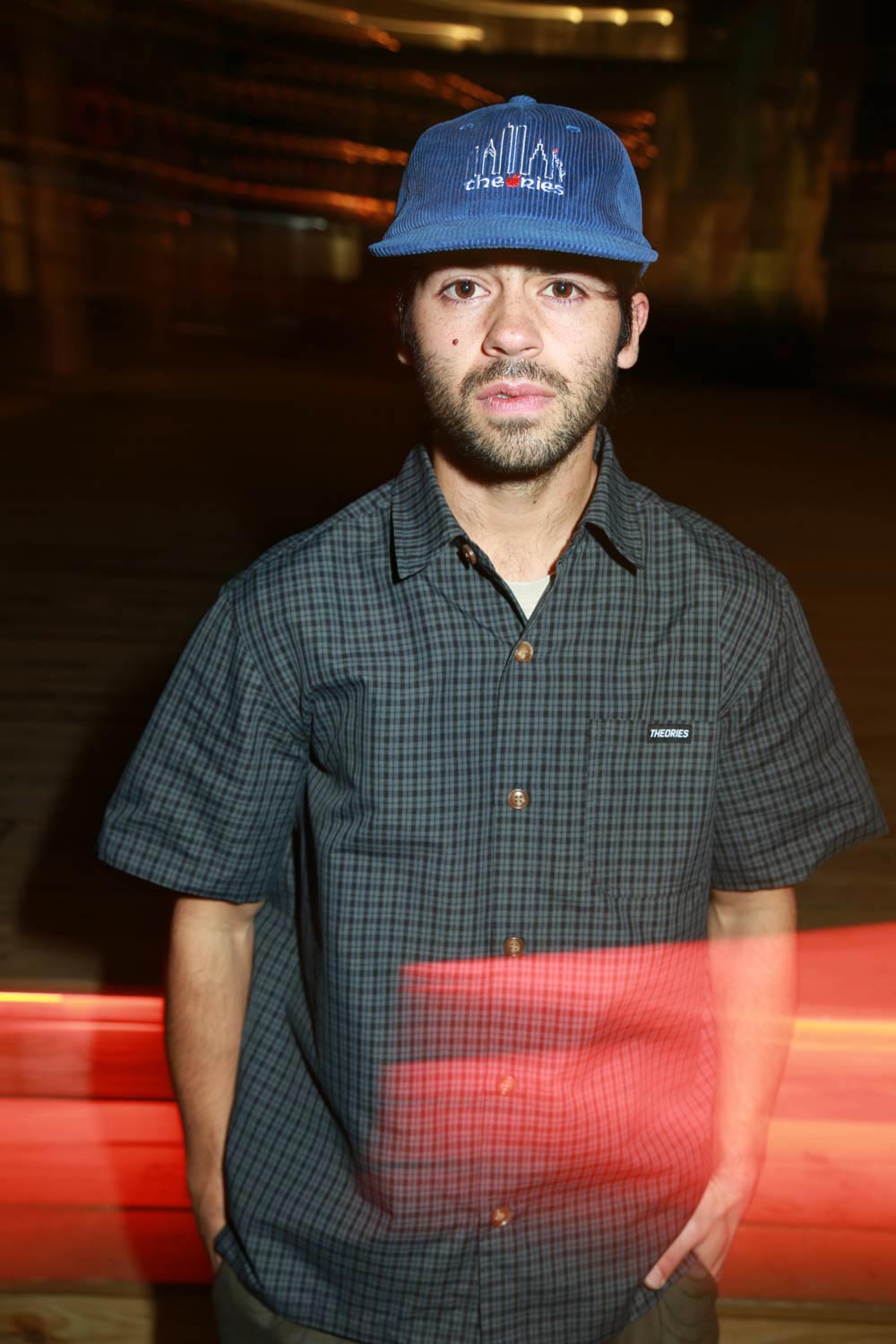 Theories Big Apple Corduroy Strapback Hat Royal Blue
