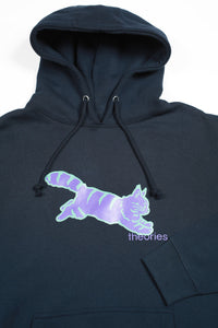 Theories Conscious Kitty Hoodie Washed Navy