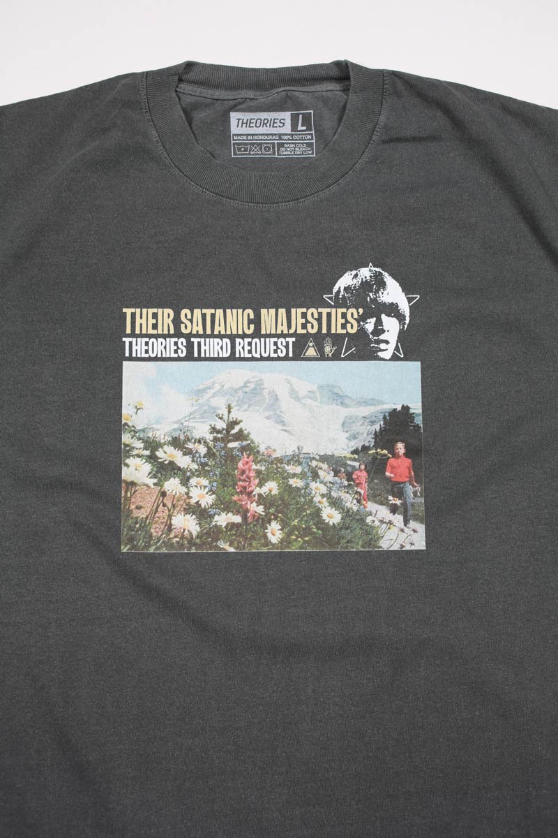 Theories Majesties Garment-Dyed Tee Washed Black