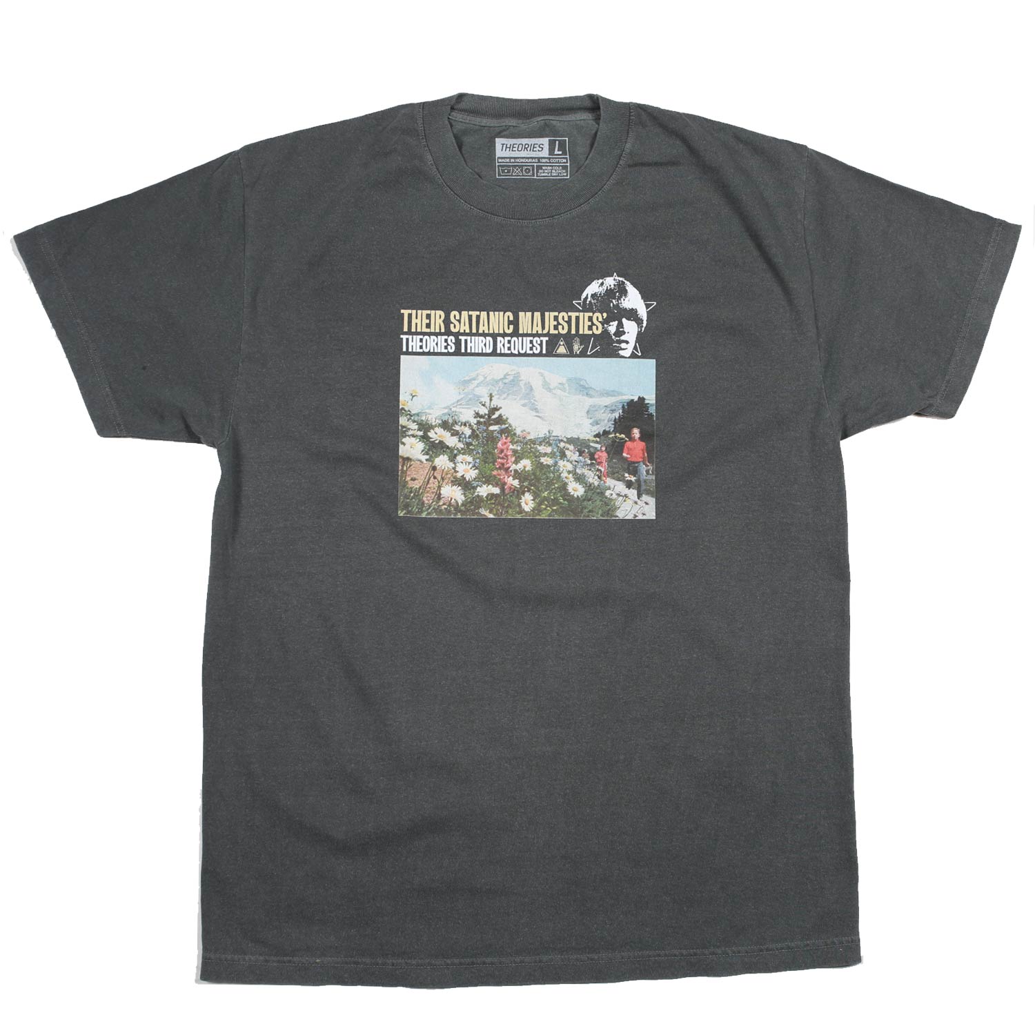 Theories Majesties Garment-Dyed Tee Washed Black