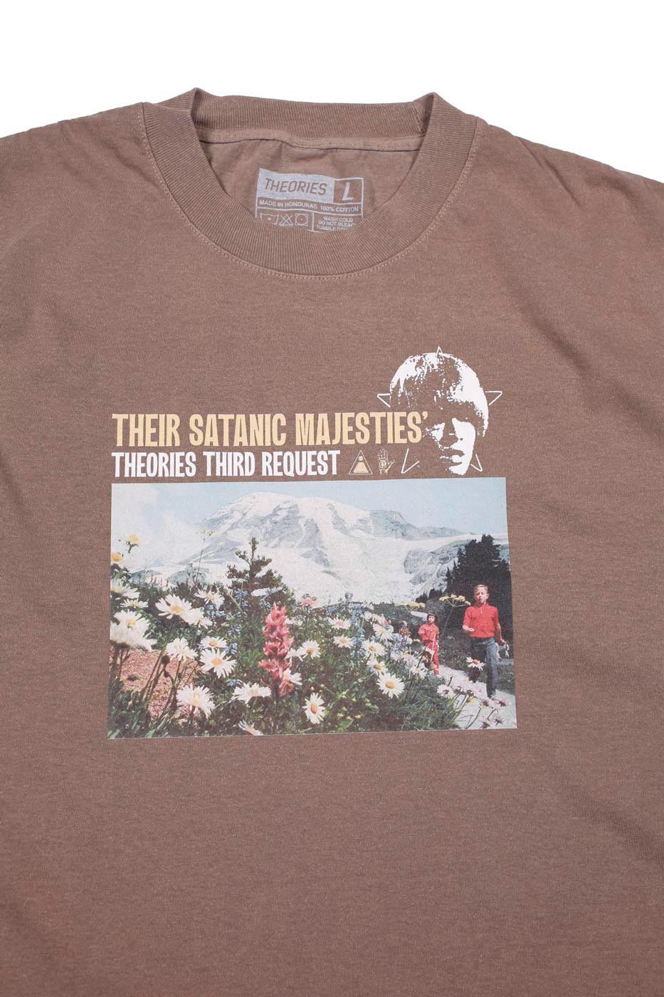 洋楽 (In Theory) Theories Majesties Garment-Dyed Tee Washed Brown – THEORIES OF