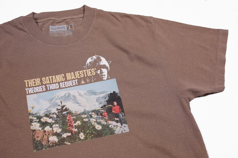 Theories Majesties Garment-Dyed Tee Washed Brown
