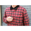 Theories CASCADIA CORD COLLAR FLANNEL Shirt Brick Model