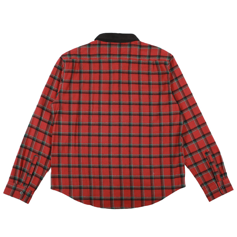 Theories CASCADIA CORD COLLAR FLANNEL Shirt Brick  Back