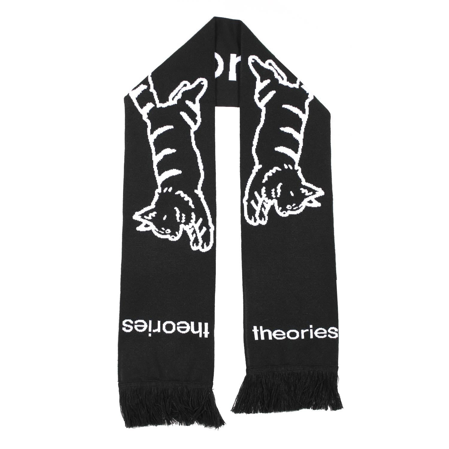 Theories Conscious Kitty Scarf Black