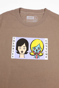 Theories Consume Garment Dyed Tee Faded Brown