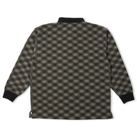 Theories ESP Long Sleeve Polo Shirt Navy Back