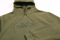 Theories Fingerprints Embroidered Hoodie Sage