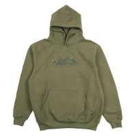 Theories Fingerprints Embroidered Hoodie Sage