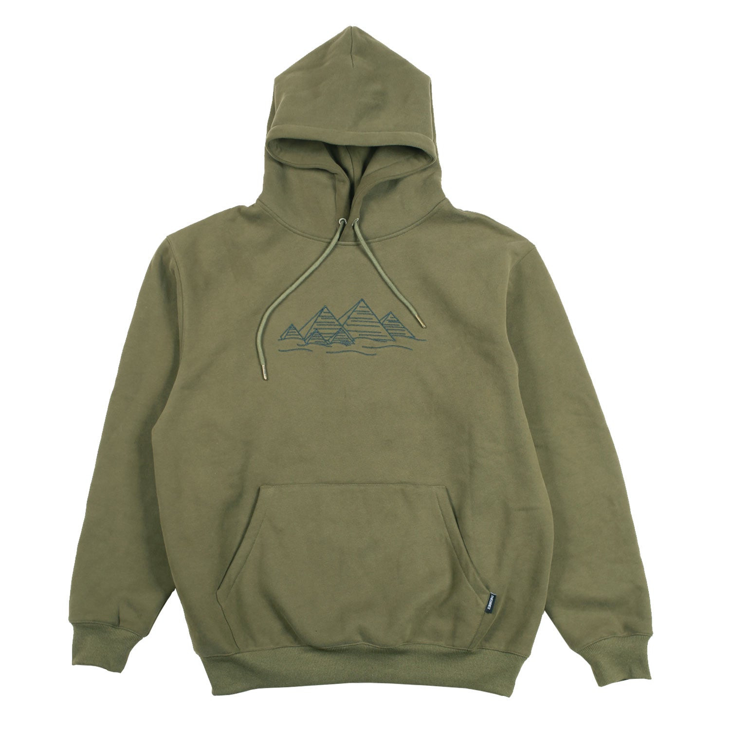 Theories Fingerprints Embroidered Hoodie Sage