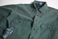 Theories Flannel Lined Union Shirt Sea Green