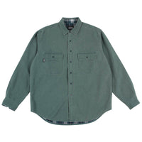 Theories Flannel Lined Union Shirt Sea Green