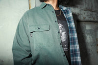 Theories Flannel Lined Union Shirt Sea Green