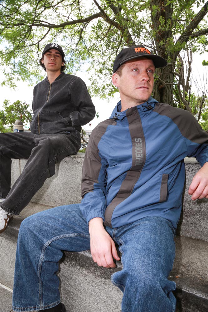 Theories Gale Shelljacke Blau und Grün