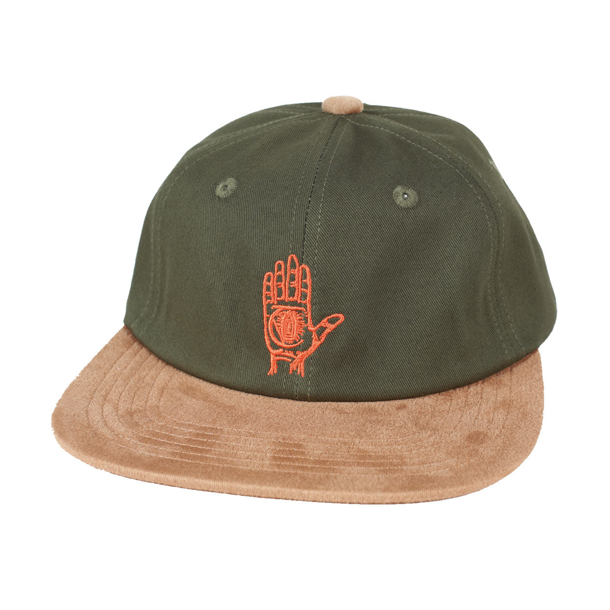 Theories Hand of Theories Strapback Washed Green / Cedar Suede