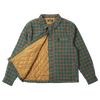 Theories Lantern Qulited Flannel Jacket Green