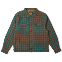 Theories Lantern Qulited Flannel Jacket Green