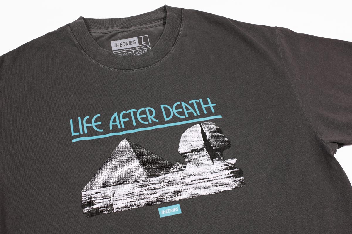 Theories Life After Death Garment-Dyed Tee Washed Black