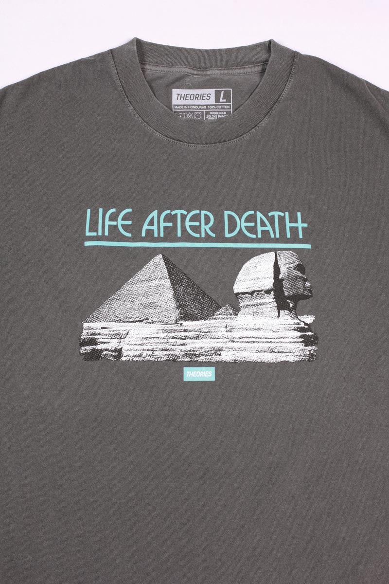 Theories Life After Death Garment-Dyed Tee Washed Black