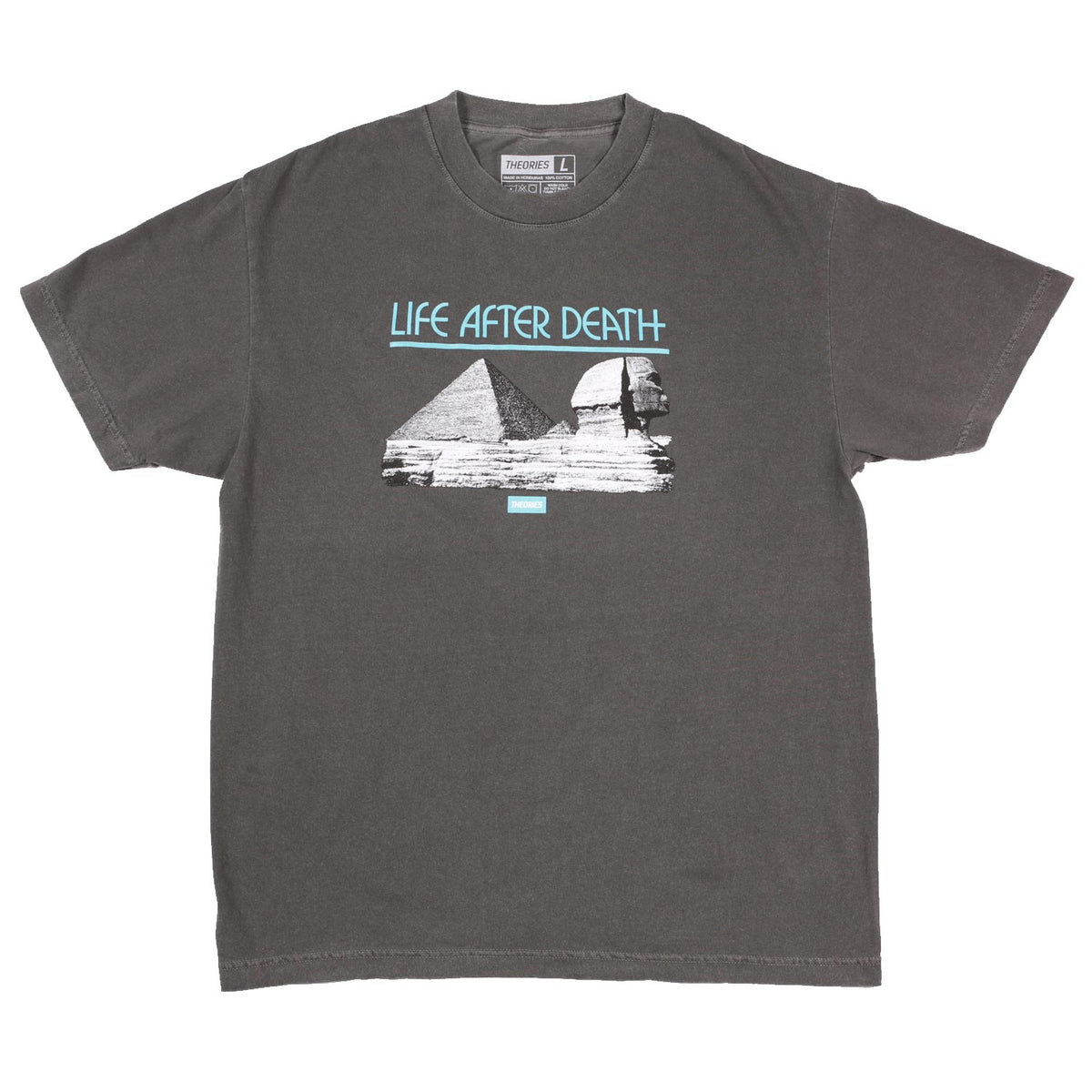 Theories Life After Death Garment-Dyed Tee Washed Black