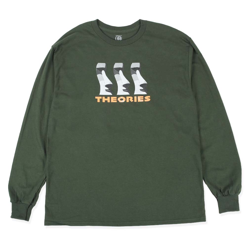 Theories LOST MOAI LONGSLEEVE TEE FOREST Front