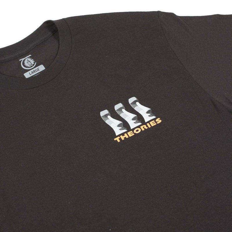 Theories LOST MOAI Tee BLACK Front Detail