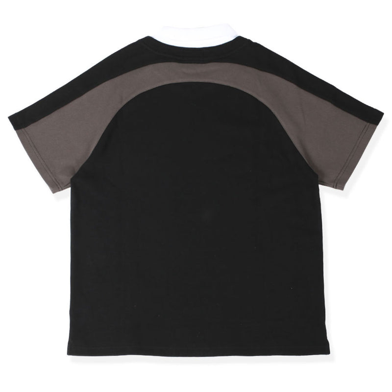 Theories MIDFIELD PIQUE Tee Black/Grey Back