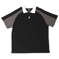 Theories MIDFIELD PIQUE Tee Black/Grey Front