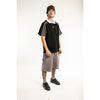 Theories MIDFIELD PIQUE Tee Black/Grey Front