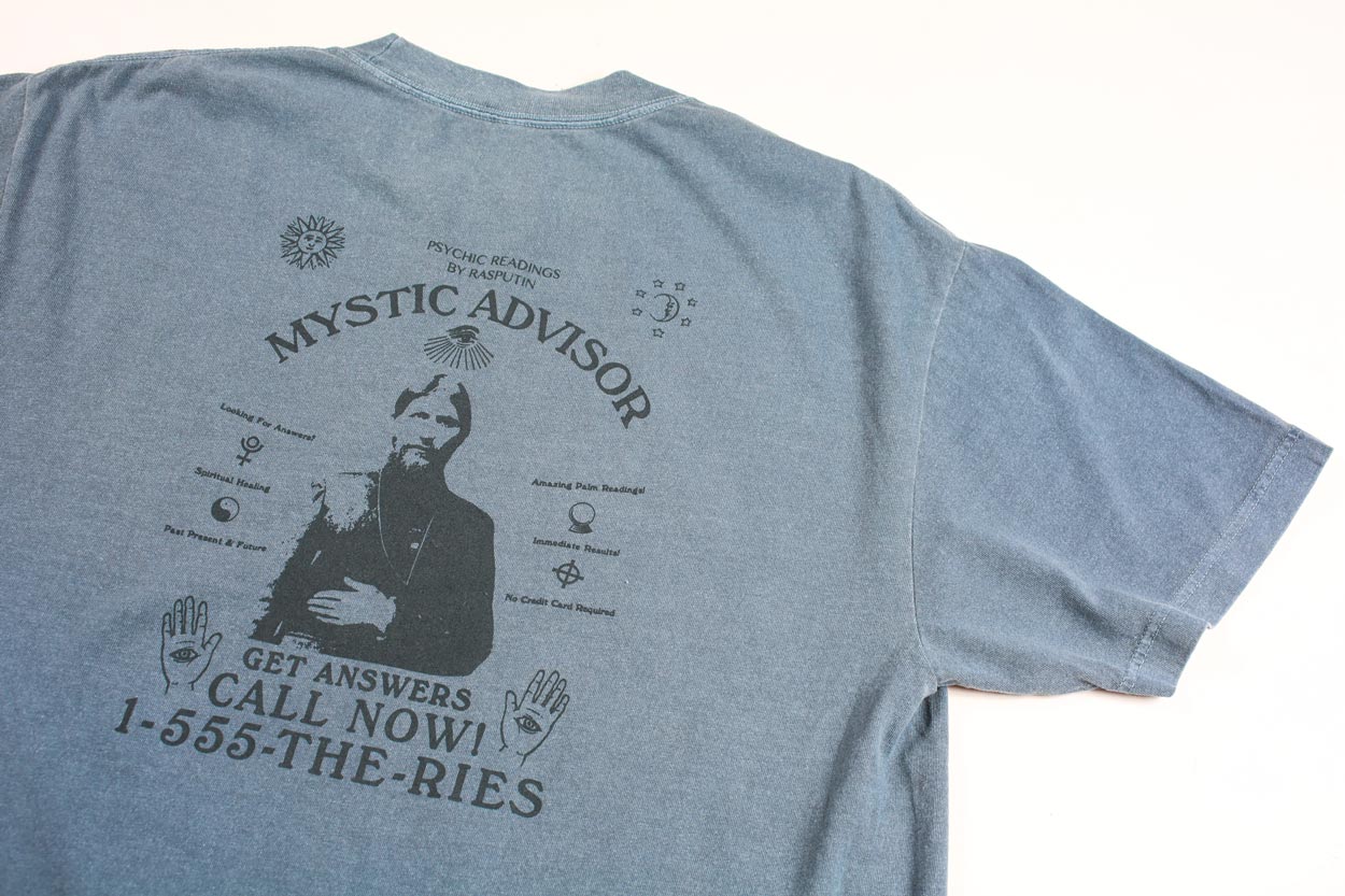 Theories Mystic Advisor Tee Garment Dyed Navy