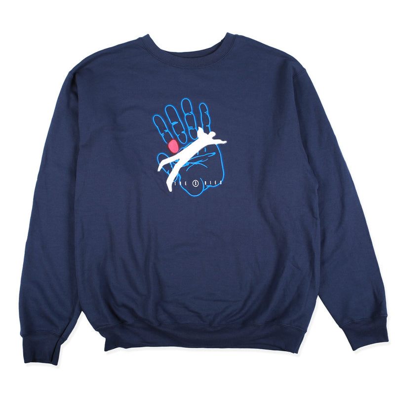 Theories Out There Crewneck Navy Front