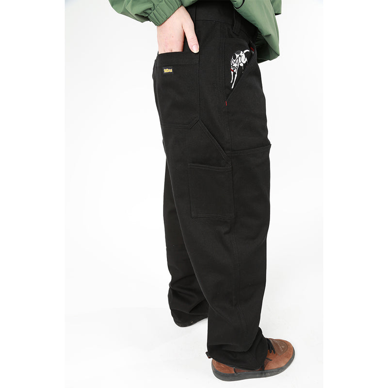 Theories PIANO TRAP Double Knee Carpenter Pant Black MODEL