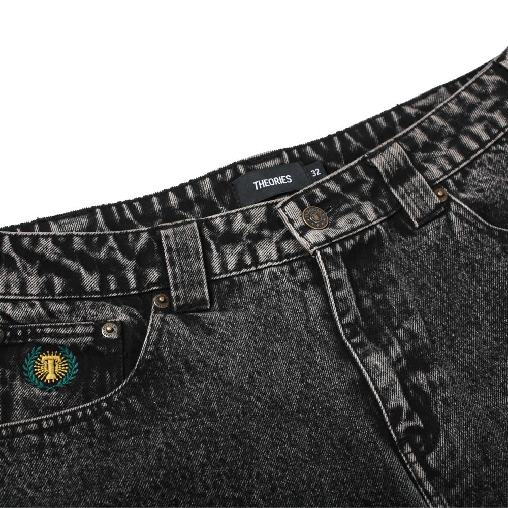 Theories Plaza Jeans Acid Wash Black – THEORIES OF ATLANTIS Theories Plaza Jeans Acid Wash Black – THEORIES OF ATLANTIS
