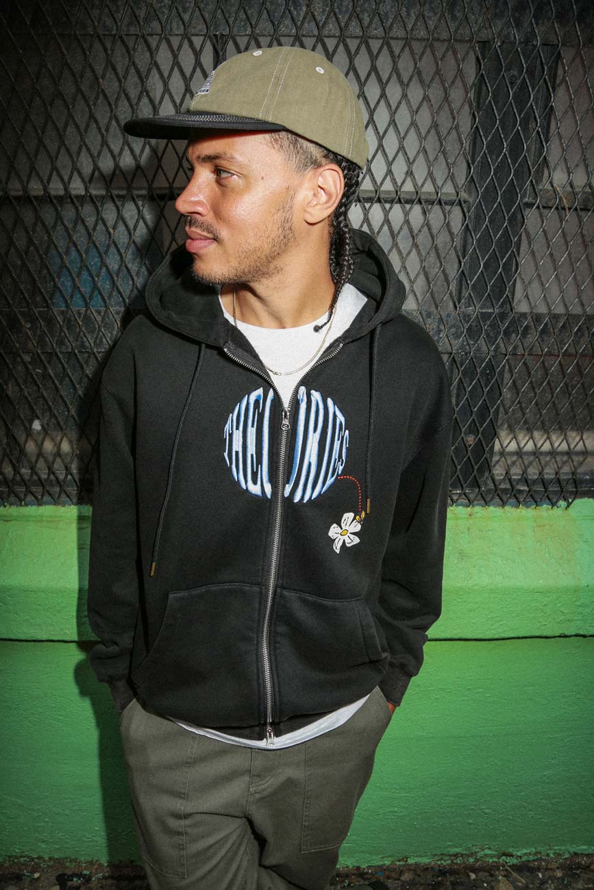 Theories Pollinate Zip-Hoodie Black