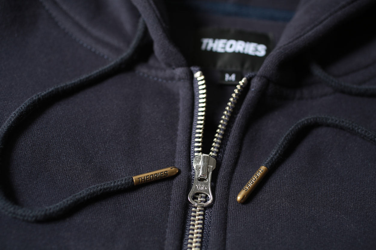 Theories SCRIBBLE SPORT ZIP HOODIE Navy