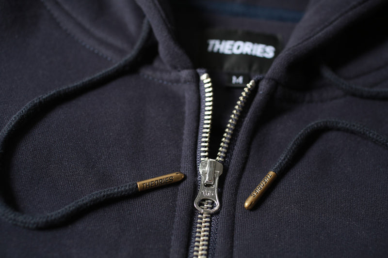 Theories SCRIBBLE SPORT ZIP HOODIE Navy