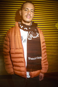 Theories Conscious Kitty Scarf Black