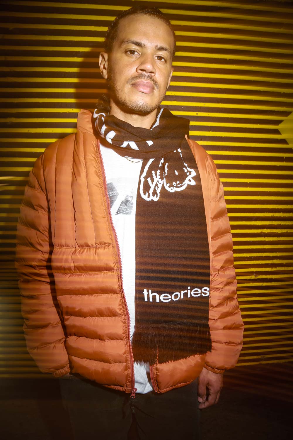 Theories Conscious Kitty Scarf Black