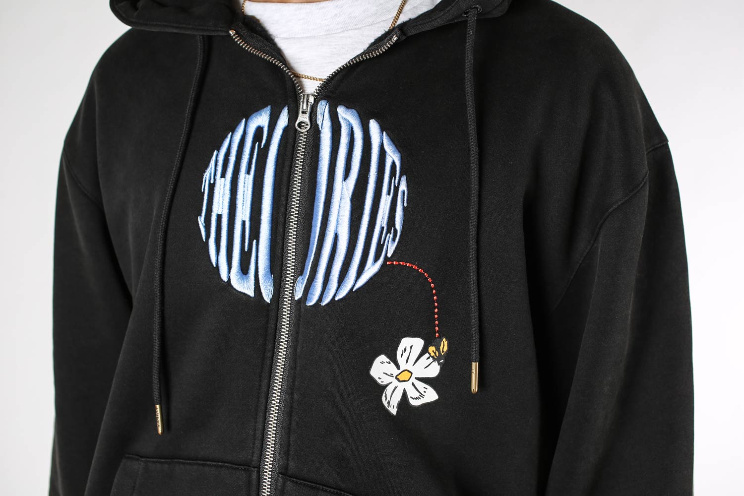 Theories Pollinate Zip-Hoodie Black