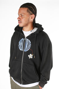 Theories Pollinate Zip-Hoodie Black