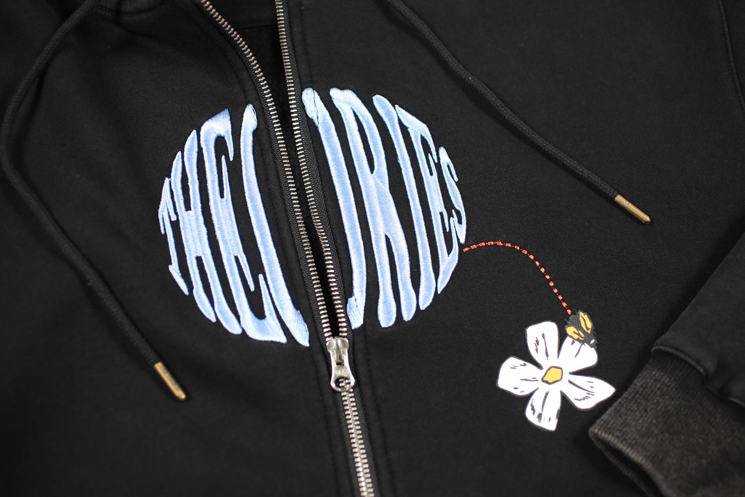 Theories Pollinate Zip-Hoodie Black