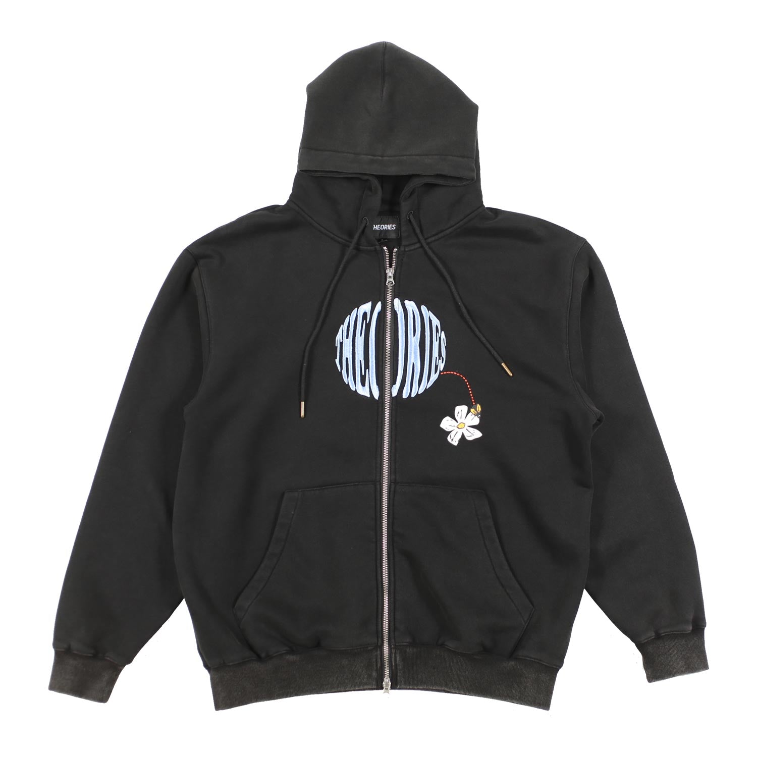 Theories Pollinate Zip-Hoodie Black