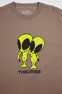 Theories Twins Tee Garment Dyed Tee Washed Brown