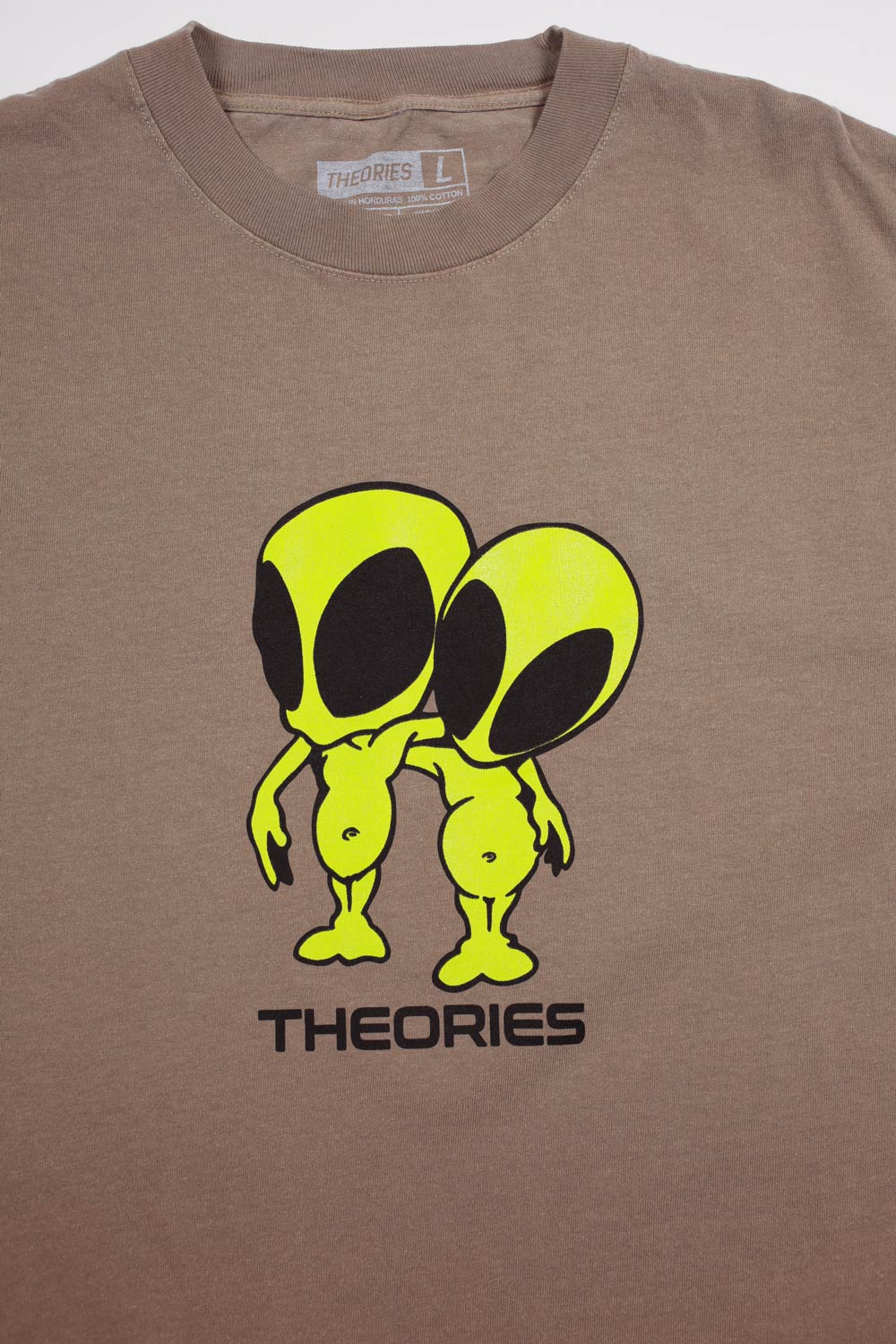 Theories Twins Tee Garment Dyed Tee Washed Brown