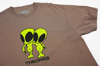 Theories Twins Tee Garment Dyed Tee Washed Brown